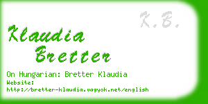 klaudia bretter business card